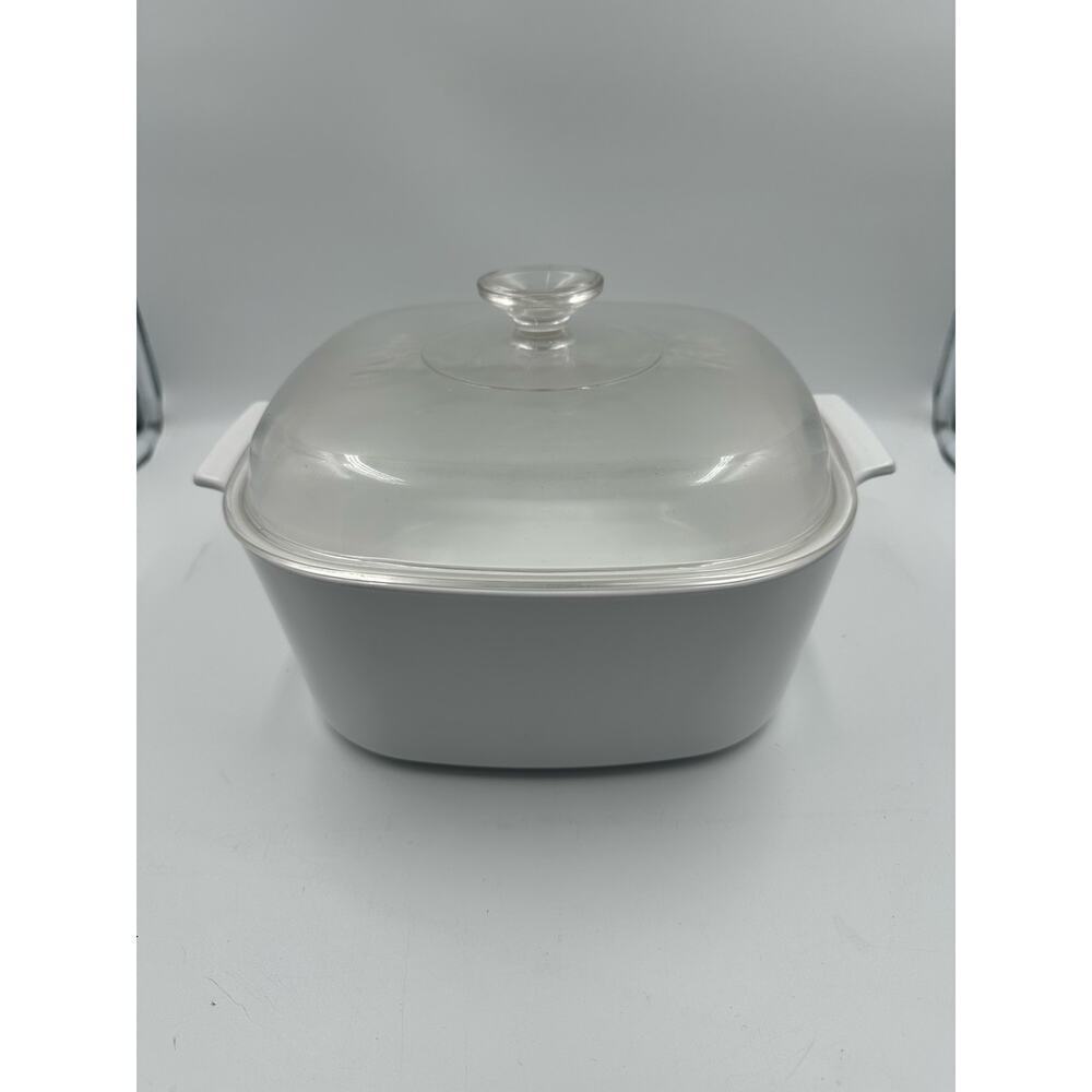 Corning Ware White A-5-B Dutch Oven Casserole w/ Lid 5L Liter